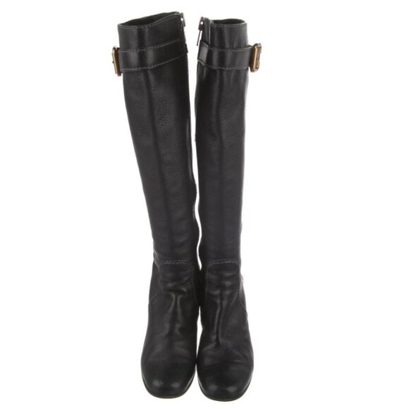 Authentic Chloé Italian Calfskin Leather Knee-High Boots - Picture 2 of 11
